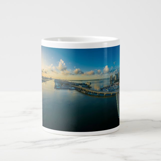 Grande Tasse Miami États-Unis Panorama Enroulé (Devant)