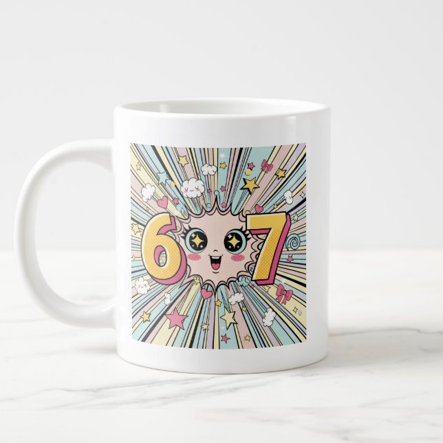 Grande Tasse Mignon 6 7 Brainrot Chibi Anime (Gauche)
