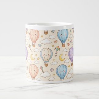 Grande Tasse Mignon ballon à air chaud Kawaii motif sans coutur