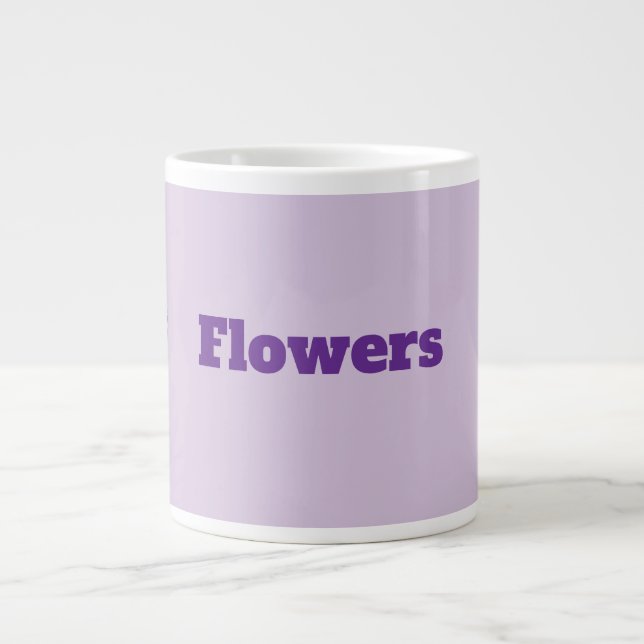 Grande Tasse Mignon Robot Fleur Kawaii  (Devant)