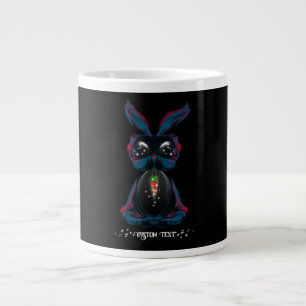 Grande Tasse Mignonne lapin aux yeux de lumière dans Yoga Pose