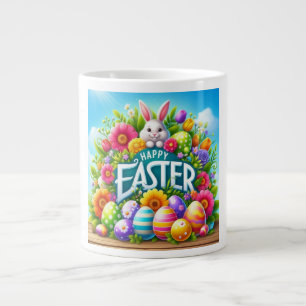 Grande Tasse Mignonne lapin de printemps/Pâques avec oeuf