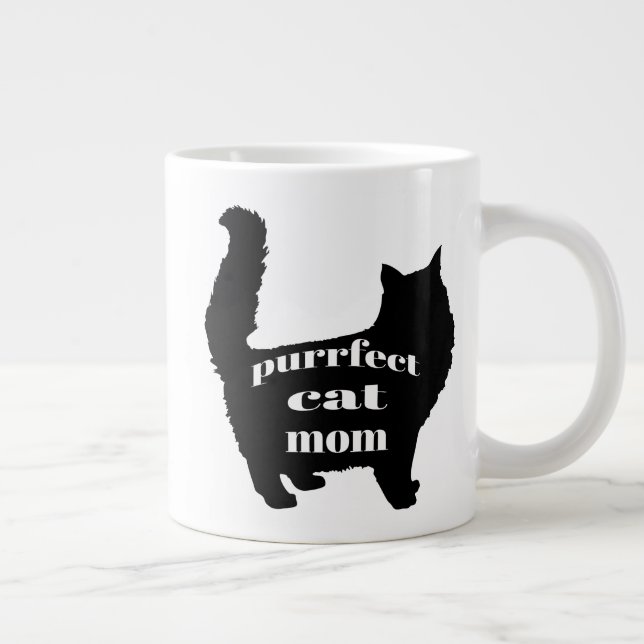 Grande Tasse Mignonne mamie de chat moderne (Droite)