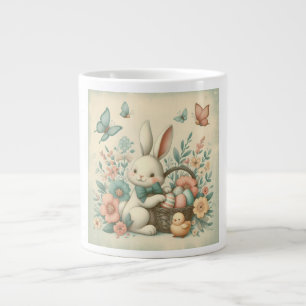 Grande Tasse Mignonne, Vintage lapin de Pâques & poussin