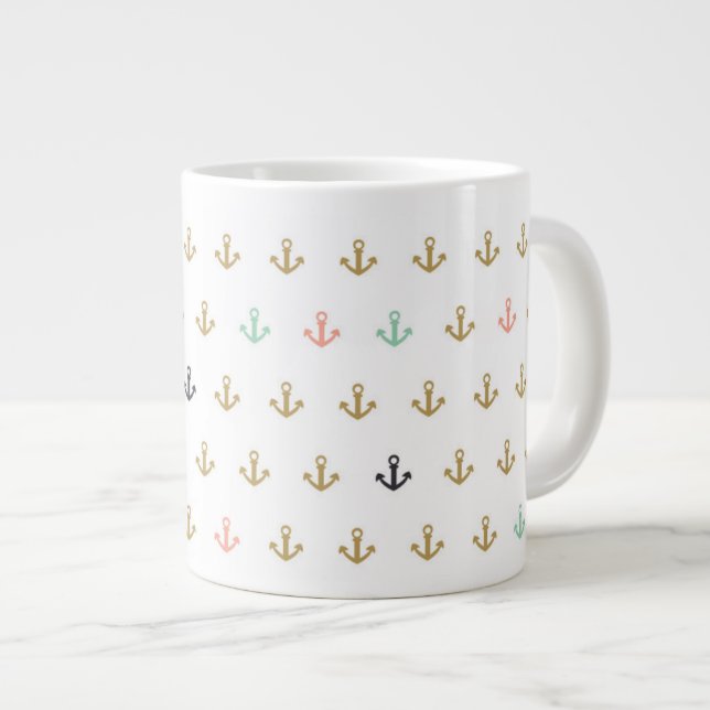 Grande Tasse Mini Motif Ancre (Devant droit)
