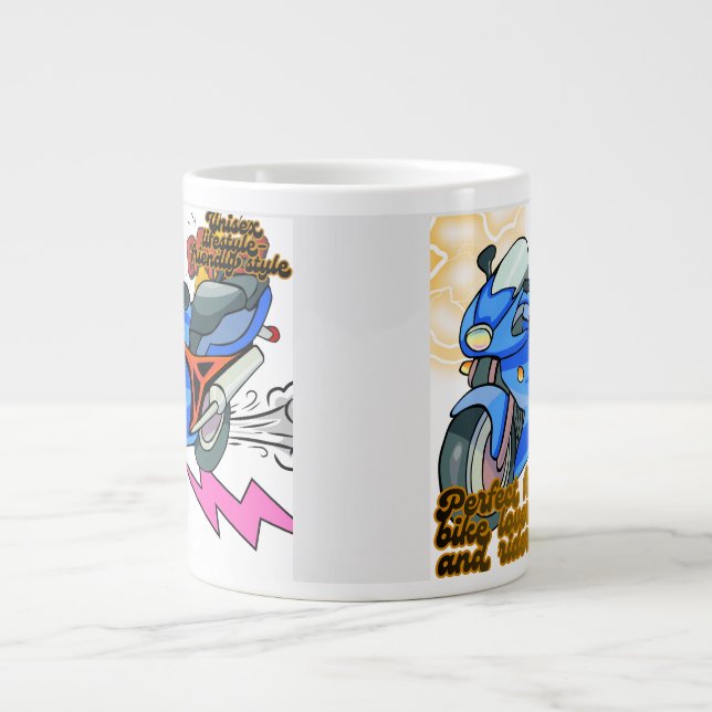 Grande Tasse Minimal Bike Art Graphic  (Devant)