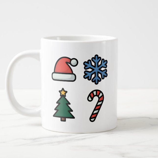 Grande Tasse Minimalist Christmas Icons (Gauche)