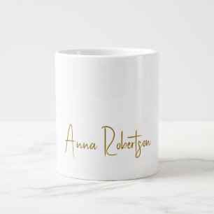 Grande Tasse Minimaliste de calligraphie professionnelle couleu