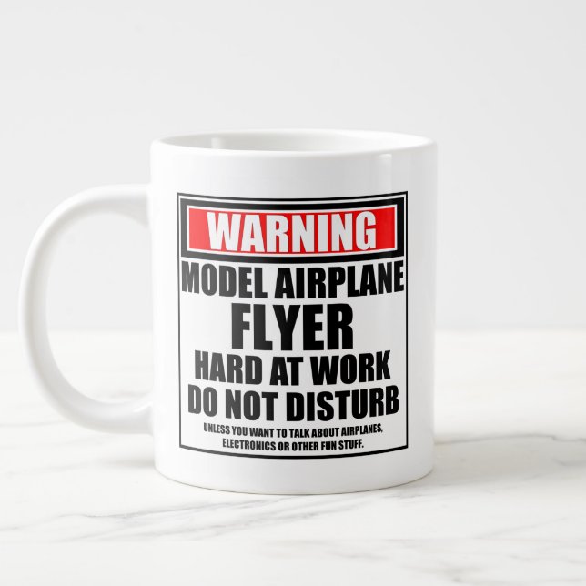 Grande Tasse Modèle D'Avertissement Avion Circulaire Dur Au Tra (Gauche)