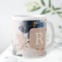 Modèle de monogramme de jolie fleur personnalisé