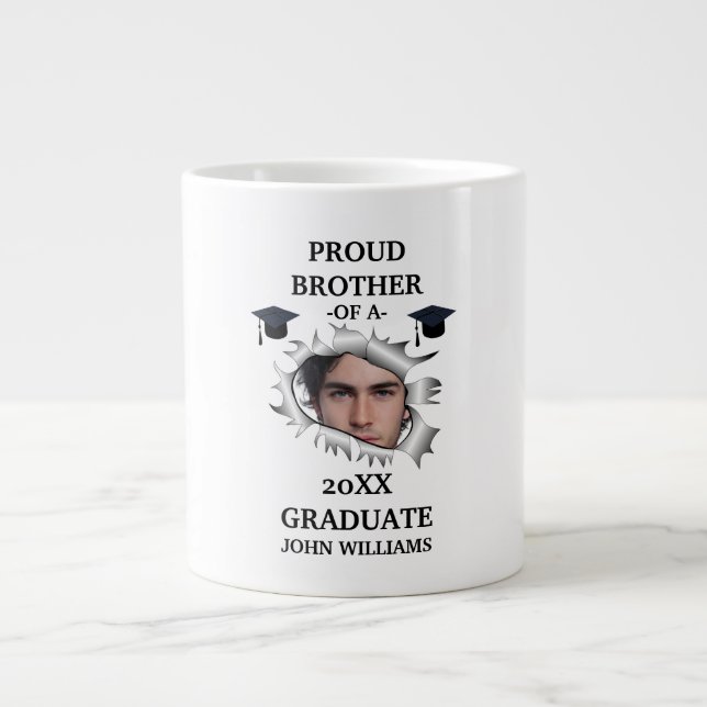 Grande Tasse Modèle de nom photo de graduation de trou personna (Devant)