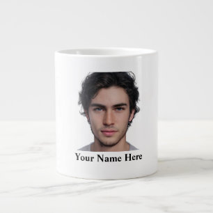 Grande Tasse Modèle de photo Portrait personnalisé moderne
