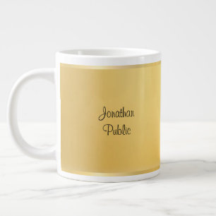 Grande Tasse Modèle de script manuscrit moderne Faux Gold