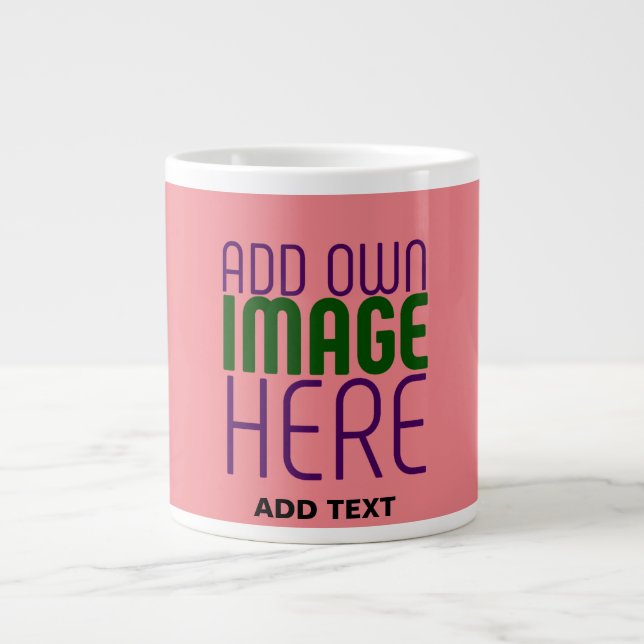 GRANDE TASSE MODÈLE DE TEXTE D'IMAGE ROSE MODERNE ÉDITABLE SAUM (Devant)