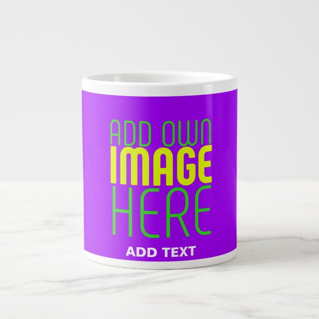 GRANDE TASSE MODÈLE DE TEXTE D'IMAGE VIOLET SIMPLE MODERNE (Devant)