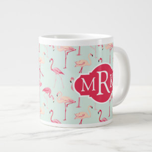 Grande Tasse Modèle Flamingo rétro Monogramme
