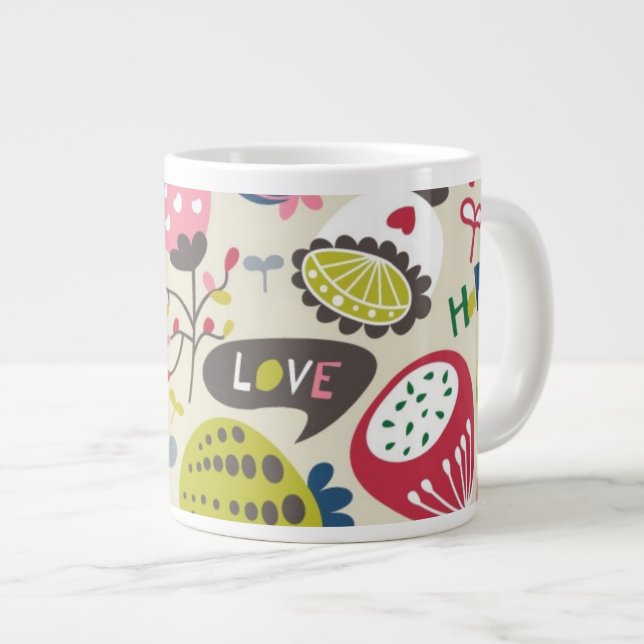 Grande Tasse Modèle floral 11 (Devant droit)