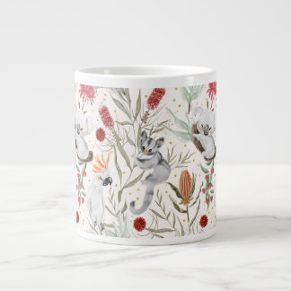 Grande Tasse Modèle Floral australien Koalas Possum Cockatoos