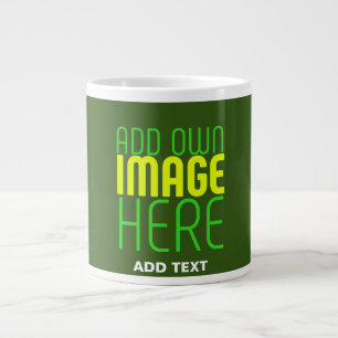 GRANDE TASSE MODÈLE TEXTE D'IMAGE VERTE DE FORÊT ÉDITABLE MODER