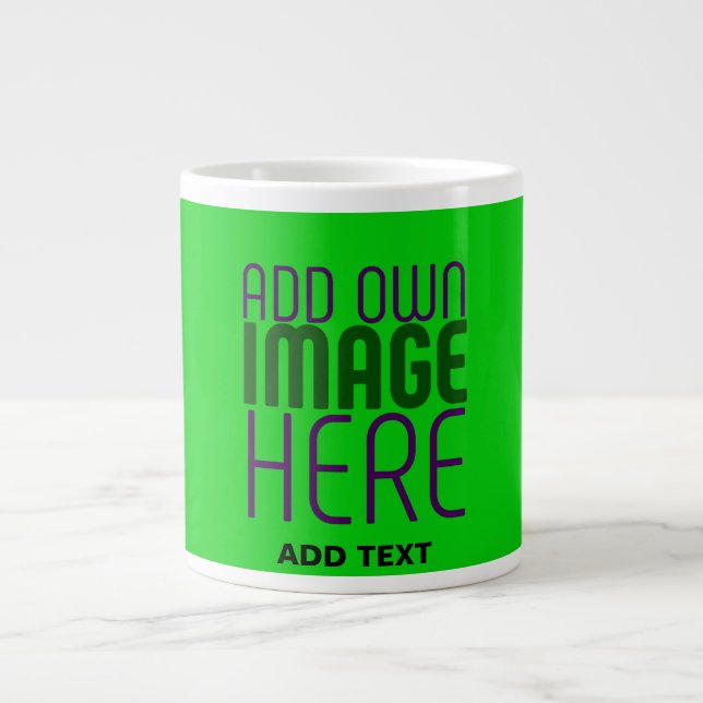 GRANDE TASSE MODÈLE TEXTE D'IMAGE VERTE MODERNE ÉDITABLE LIME (Devant)