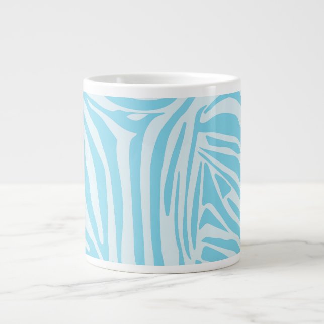 Grande Tasse Modèle Zèbre Bleu (Devant)