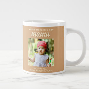 Grande Tasse Modern Mama Enfants Photo Fête des Mères