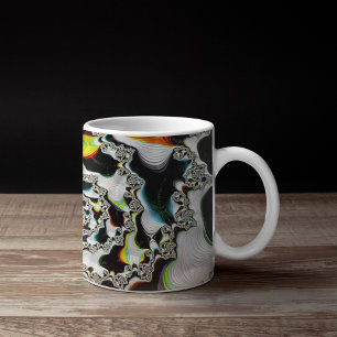 Grande Tasse Moderne coloré psychédélique spirale fractale