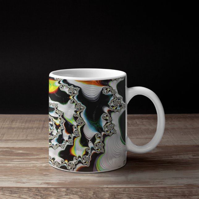 Grande Tasse Moderne coloré psychédélique spirale fractale (Créateur téléchargé)