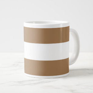 Grande Tasse Moderne Lumière Mocha Brown Blanc Blancs Nautiques