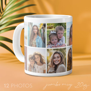 Grande Tasse Moderne, minimaliste : collage de 12 photos sur fo