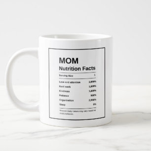 Grande Tasse Moderne tendance Noir et Blanc maman valeur nutrit
