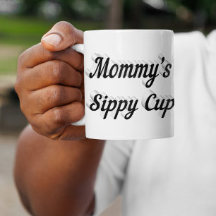 Grande Tasse Mommy drôle café citation noir demi-texte
