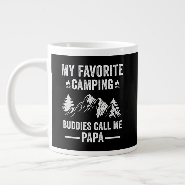 Grande Tasse Mon Camping Préféré - Les Potes M'appellent Papa (Gauche)