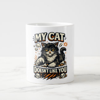 Grande Tasse Mon Chat Ne T'Aime Pas Rétro