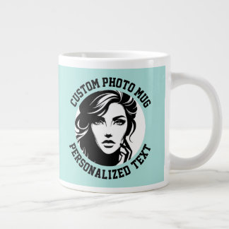 Grande Tasse Mon visage sur un modèle personnalisé TURQUOISE VE