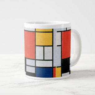 Grande Tasse Mondrial Composition Rouge Jaune Bleu Noir