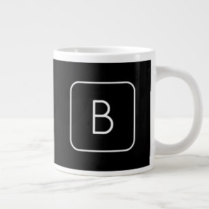 Grande Tasse Monogram de Styled   White & Black