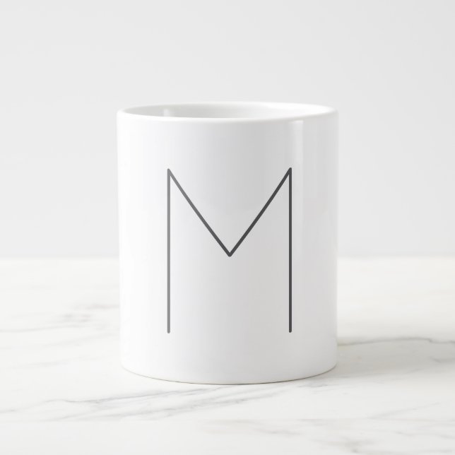 Grande Tasse Monogram Modern Simple Minimalist Plain (Devant)