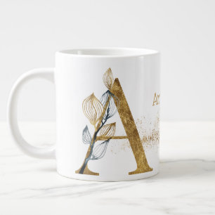 Grande Tasse Monogramme "A" Jumbo Soupe de crème glacée