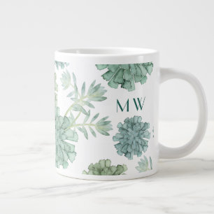 Grande Tasse Monogramme  Bonheur Plante  Motif réussi