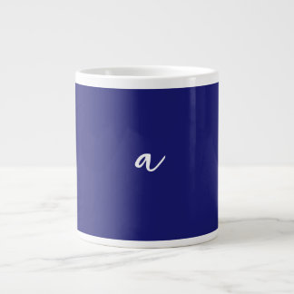 Grande Tasse Monogramme clair minimaliste couleur bleu minuit