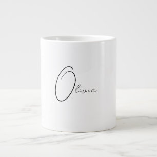 Grande Tasse Monogramme classique personnalisé simple élégant