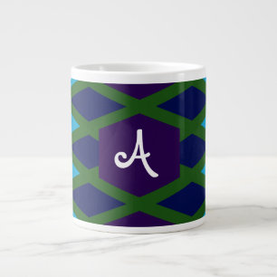 Grande Tasse Monogramme de diamant de paon