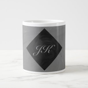 Grande Tasse Monogramme gris ardoise