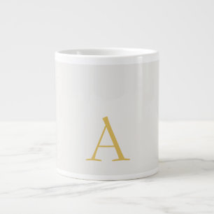 Grande Tasse Monogramme initial professionnel couleur or et pas