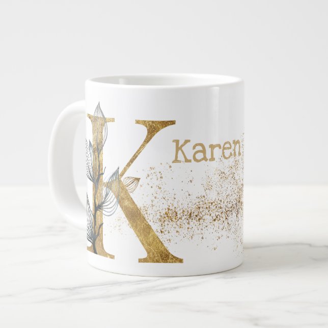 Grande Tasse Monogramme "K" Jumbo Soupe de crème glacée (Devant gauche)
