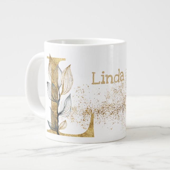 Grande Tasse Monogramme "L" Jumbo Soupe crème glacée (Devant gauche)