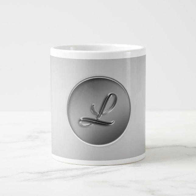 Grande Tasse Monogramme "Lettre L" (Devant)