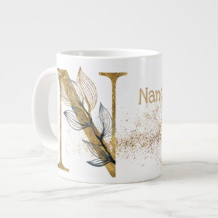 Grande Tasse Monogramme "N" Jumbo Soupe de crème glacée