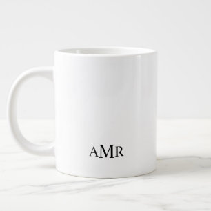 Grande Tasse Monogramme personnalisé classique